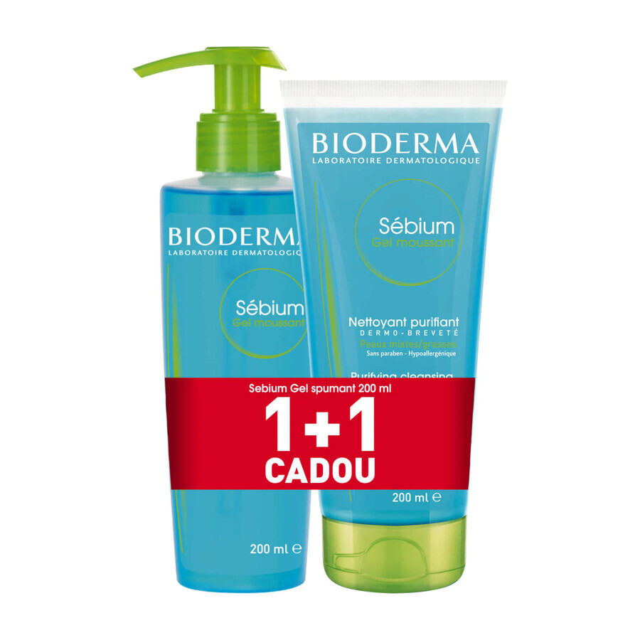 Sebium Schäumendes Gel, 200 + 200 ml, Bioderma