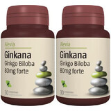 Confezione Ginkana Ginko Biloba Forte 80 mg, 30 compresse, Alevia (1+1)