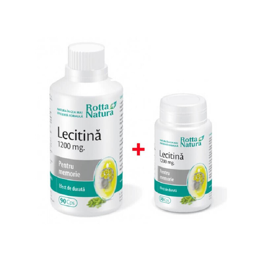 Lecithin 1200 mg Packung, 90 Kapseln + 30 Kapseln, Rotta Natura Bewertungen