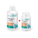 Paquet Oméga 3 + Vitamine E, 1000 mg, 90 + 30 gélules, Rotta Natura