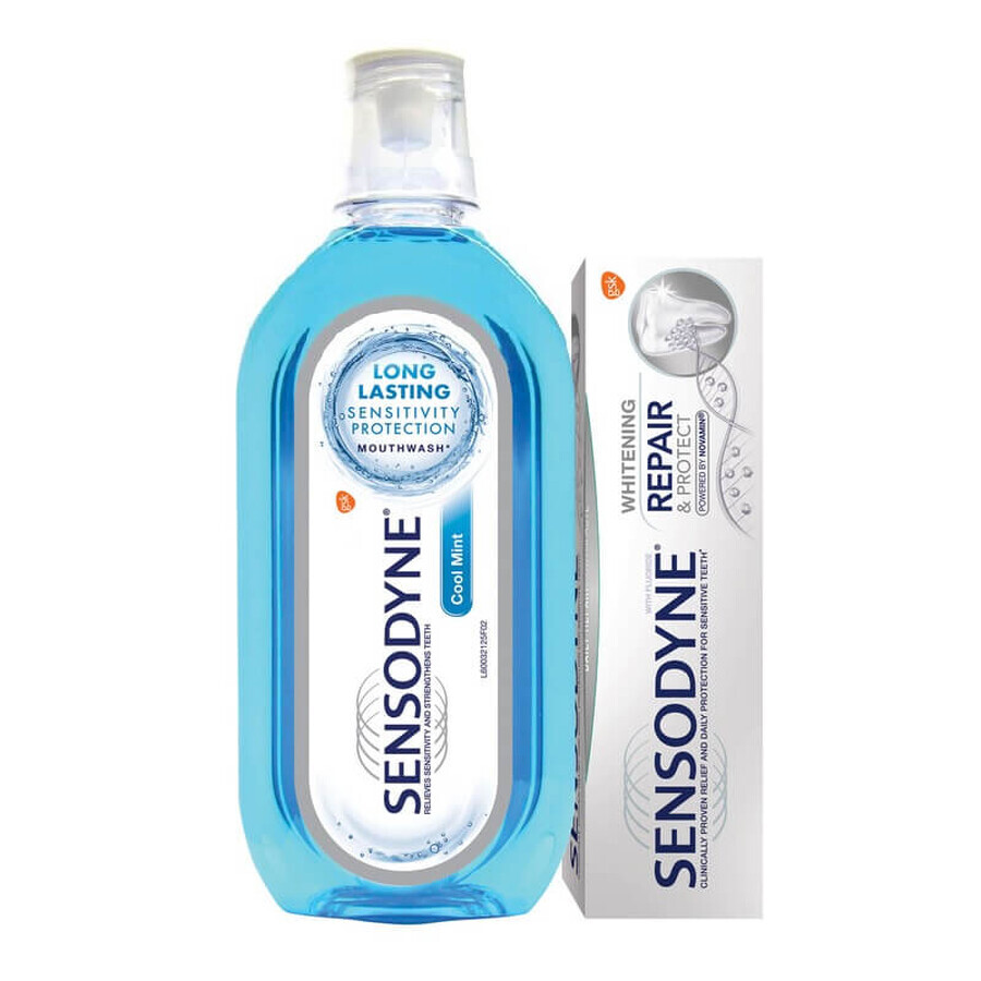 Sensodyne Repair & Protect Whitening Toothpaste Pack, 75 ml + Sensodyne Sensitivity Protection Mouthwash, 500 ml, Gsk