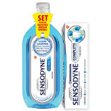 Dentifrice protection complète 75ml + bain de bouche menthe fraîche 500ml, Sensodyne