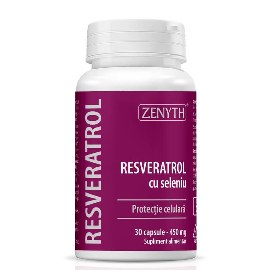 Resveratrol mit Selen Packung, 30+30 Kapseln, Zenyth