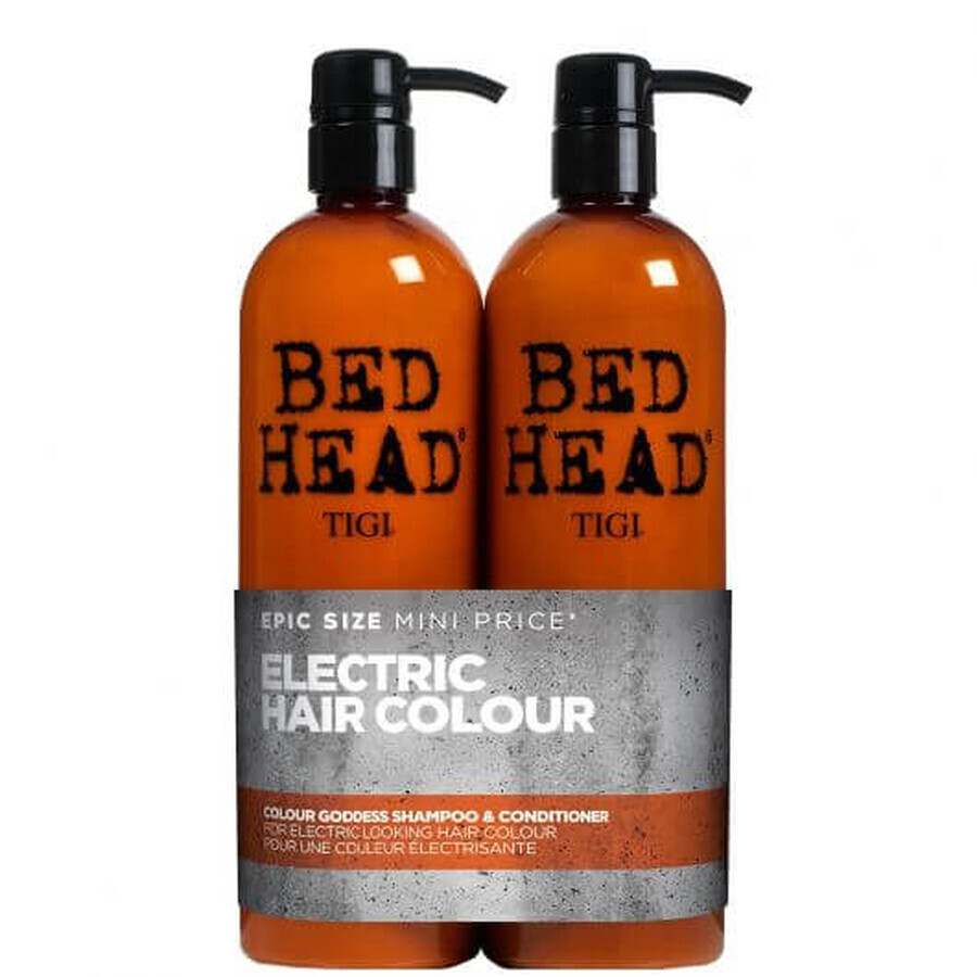 Ensemble shampooing + après-shampooing pour cheveux colorés Bed Head Colour Goddess, 750 + 750 ml, Tigi