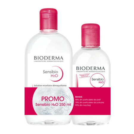 Envase Sensibio H2O Solución Micelar, 500 ml + 250 ml, Bioderma