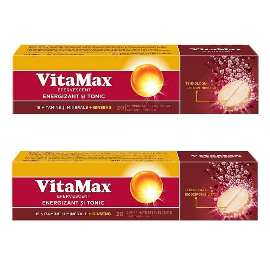 Vitamax Efervescent pack, 20 + 20 comprimés, Perrigo