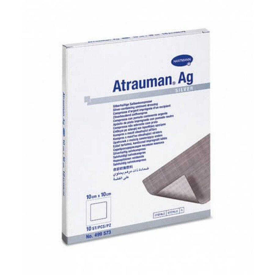 Pansement Atrauman Ag (499573), 10x10 cm, 10 pièces, Hartmann