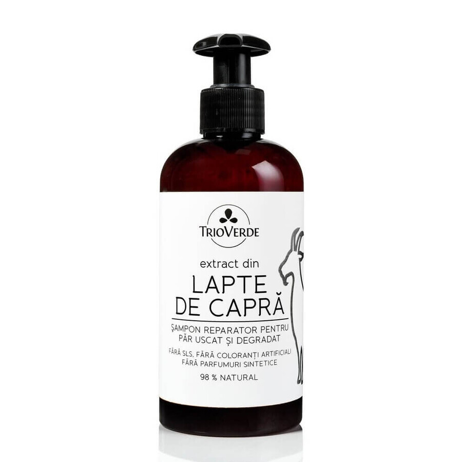 Shampooing réparateur à l'extrait de lait de chèvre, 250ml, Trio Verde