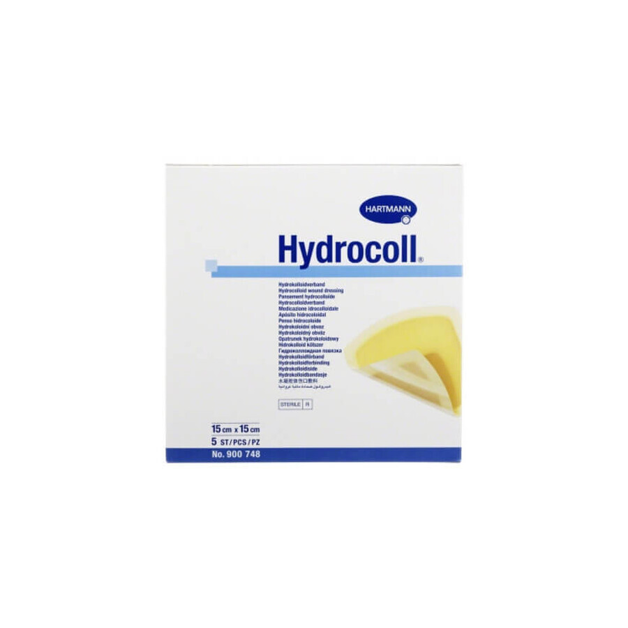 Hydrocoll Hydrokolloid-Verband, 15x15 cm (900748), 5 Stück, Hartmann