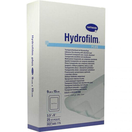 Hydrofilm Plus pansement transparent, 9x15 cm (685775), 25 pièces, Hartmann