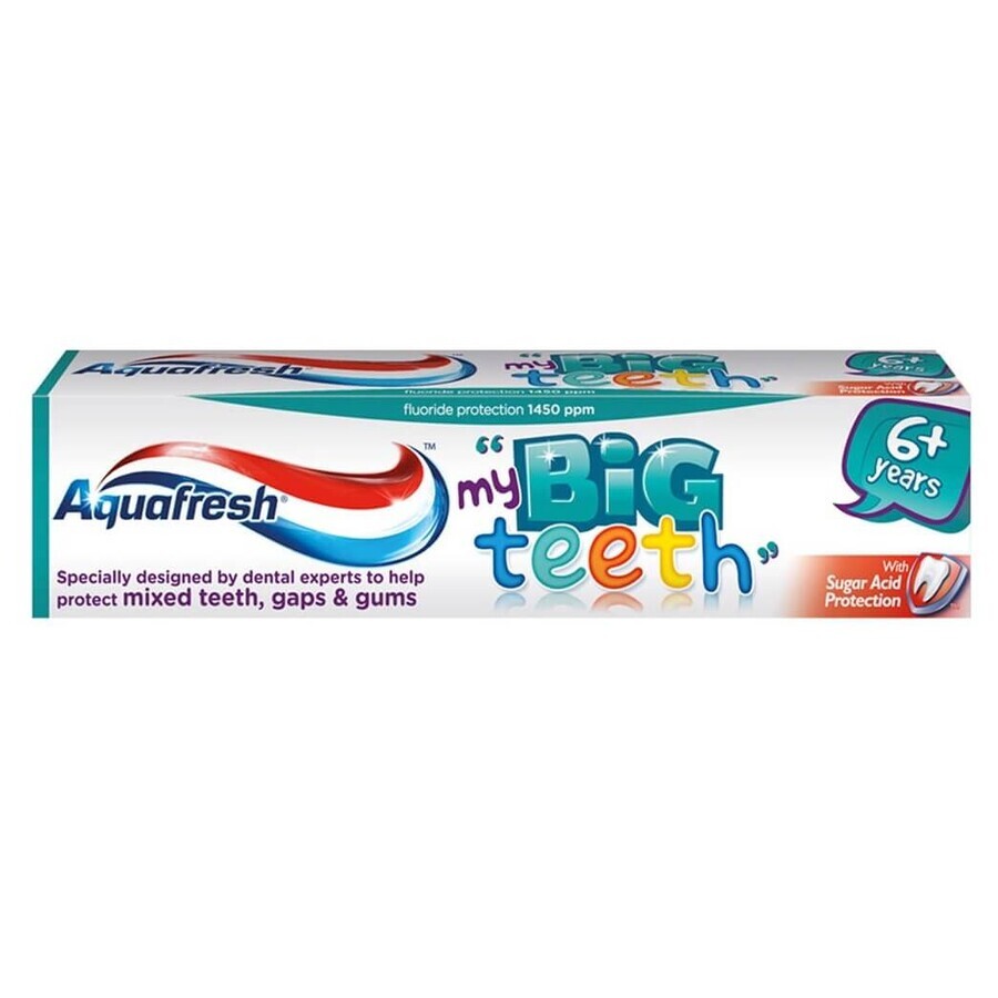 Dentifrice +6 ans My Big Teeth Aquafresh, 50 ml, Gsk
