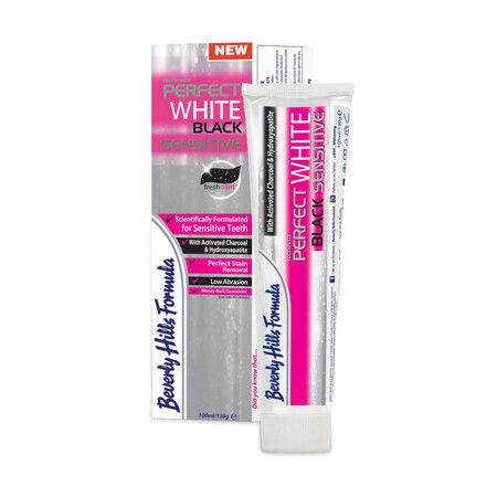 Dentifrice Perfect White Black Sensitive, 100 ml, Beverly Hills Formula