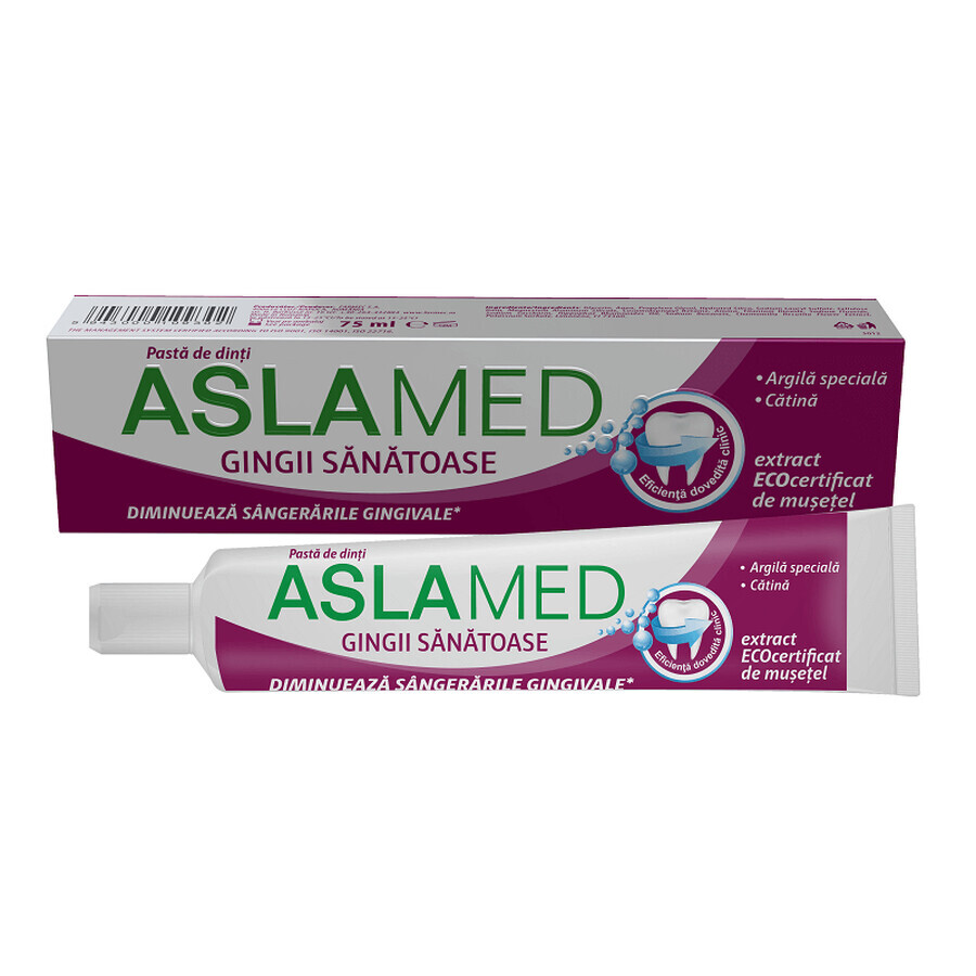 Dentifricio per gengive sane AslaMed, 75 ml, Farmec