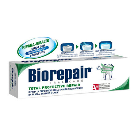 Biorepair Oral Care Plus Protezione Totale Combatte i Batteri del Cavo Orale Dentifricio 75 ml