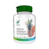 Ananas, Papaya si Enzymes, 100 comprimate, Pro Natura