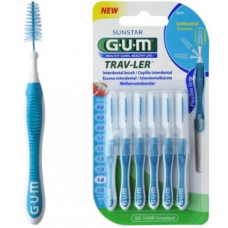 GUM Trav Ler 1614 Scovolino Interdentale 1.6 mm 6 Pezzi