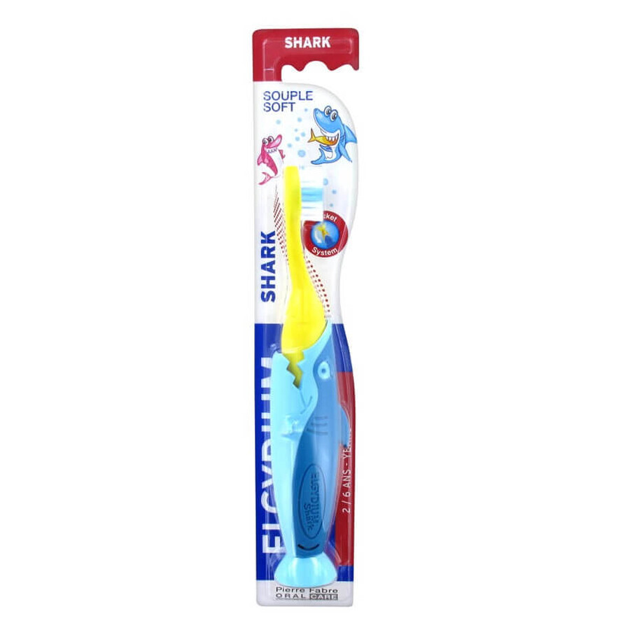 Zahnbürste für Kinder Hai, 2-6 Jahre, weich, Elgydium Kids