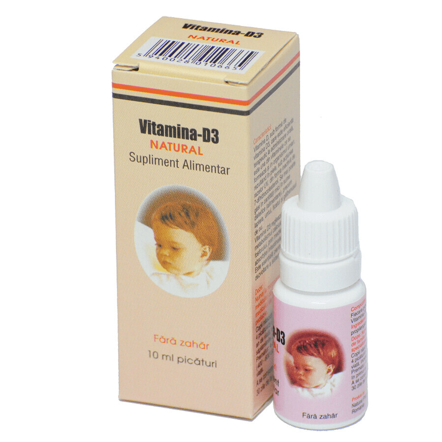 Natürliche Vitamin D3-Tropfen, 10 ml, Natürliche Pharmazeutika