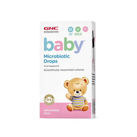 Gouttes microbiotiques Milestones Baby Drops (424682), 30 ml, GNC
