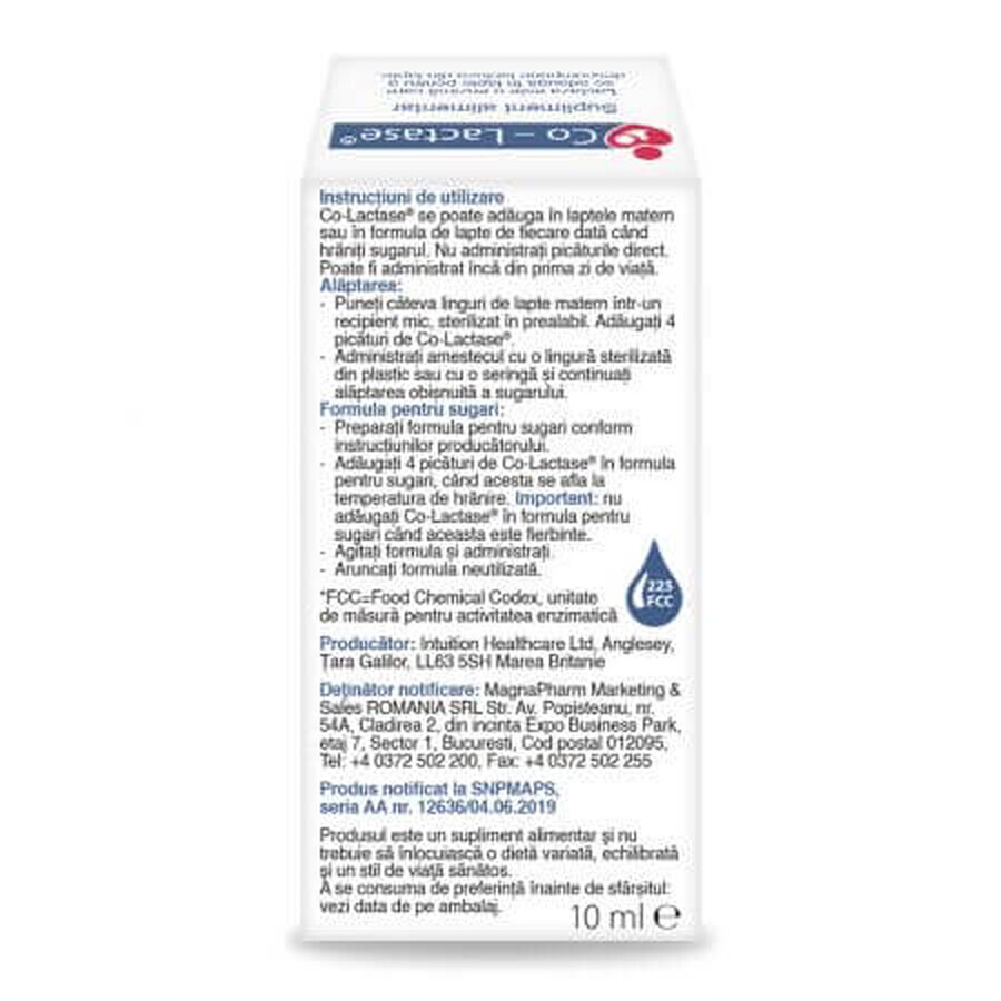 Co-Lactase gouttes pour nourrissons, 10 ml, Maxima HealthCare Ltd