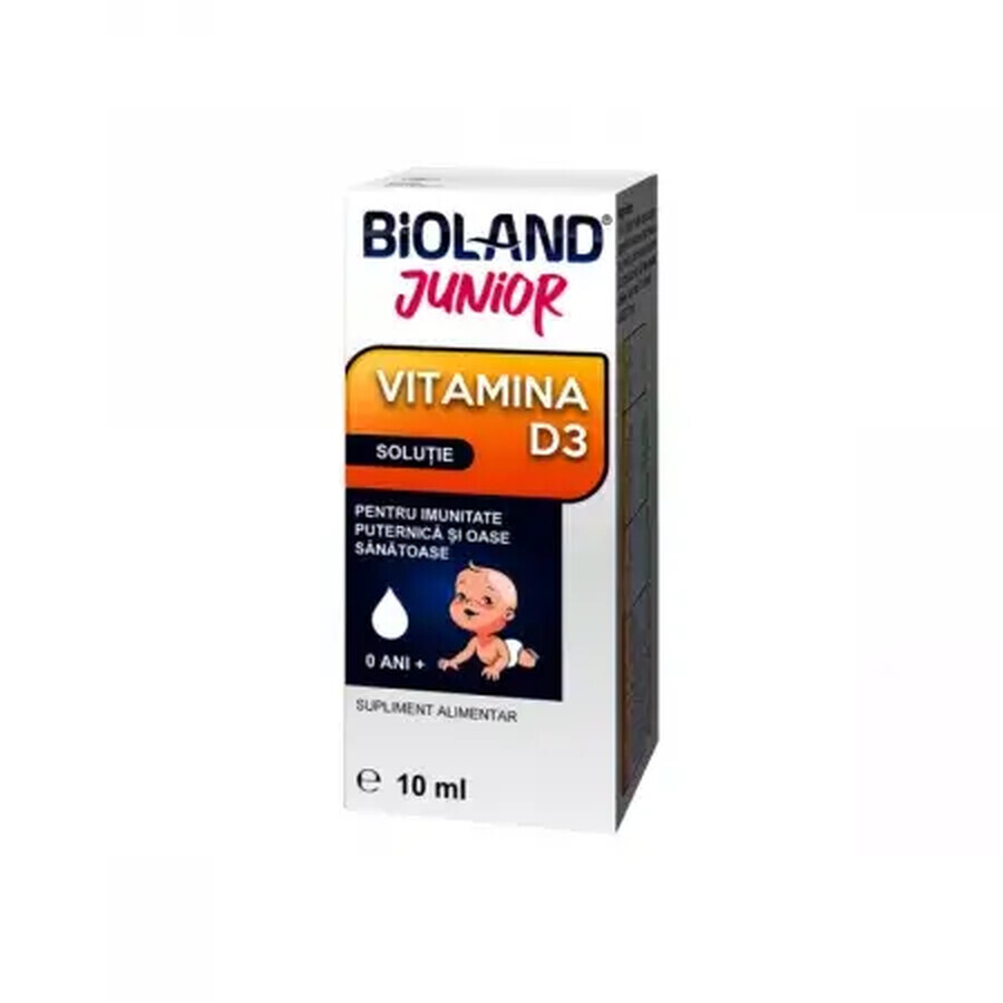 Gouttes solution orale Vitamine D3 Bioland Junior, 10 ml, Biofarm