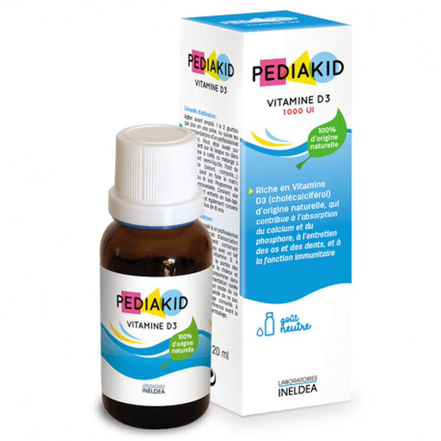 Vitamine D3 en gouttes, 20 ml, Pediakid