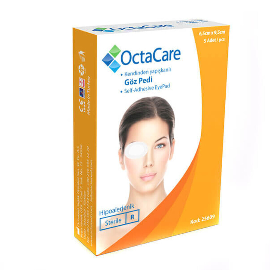 OctaCare patch oculaire stérile, 6,5x9,5 cm, Octamed
