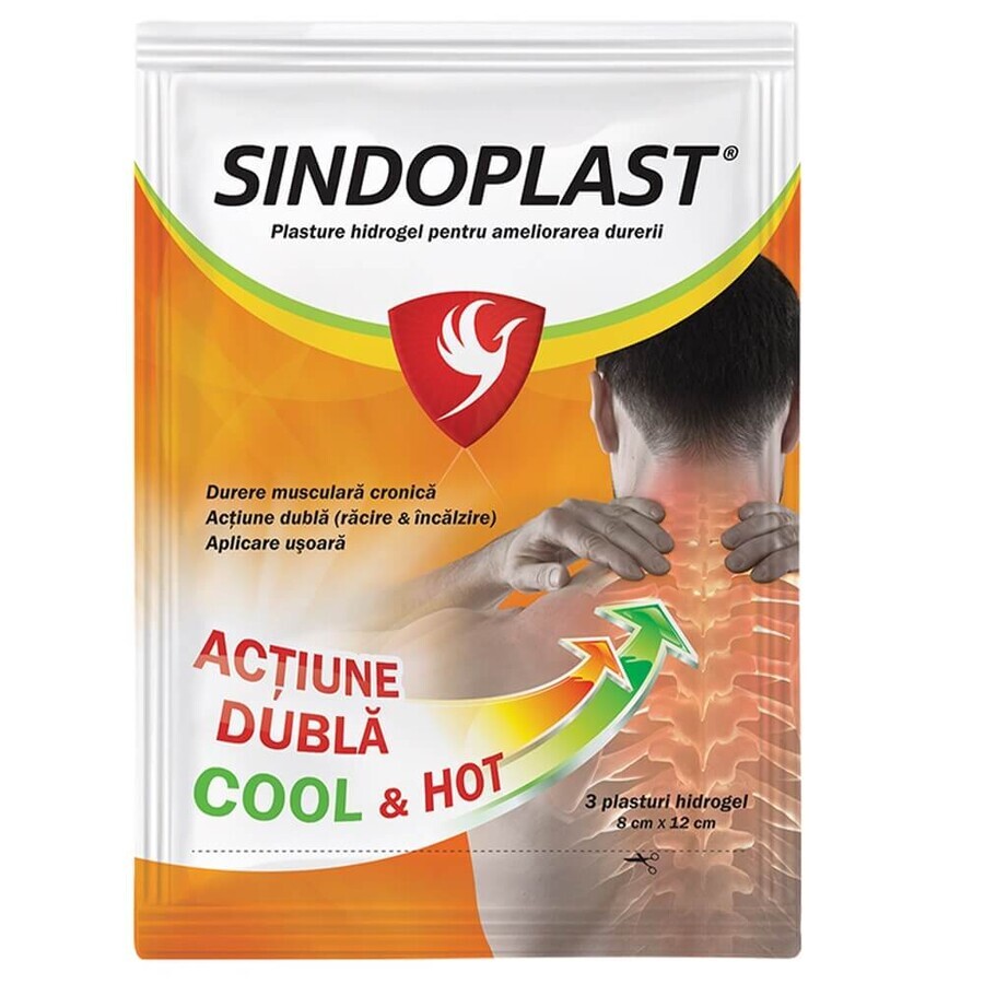 Sindoplast hydrogel patchs anti-douleur, 3 pièces, Fiterman Pharma