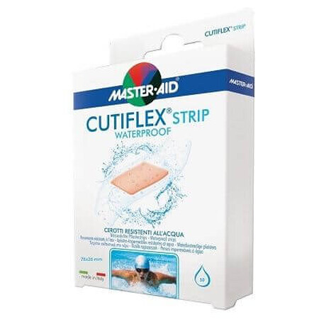 Cutiflex Strip Master-Aid patchs imperméables, 78x26 mm, 10 pièces, Pietrasanta Pharma