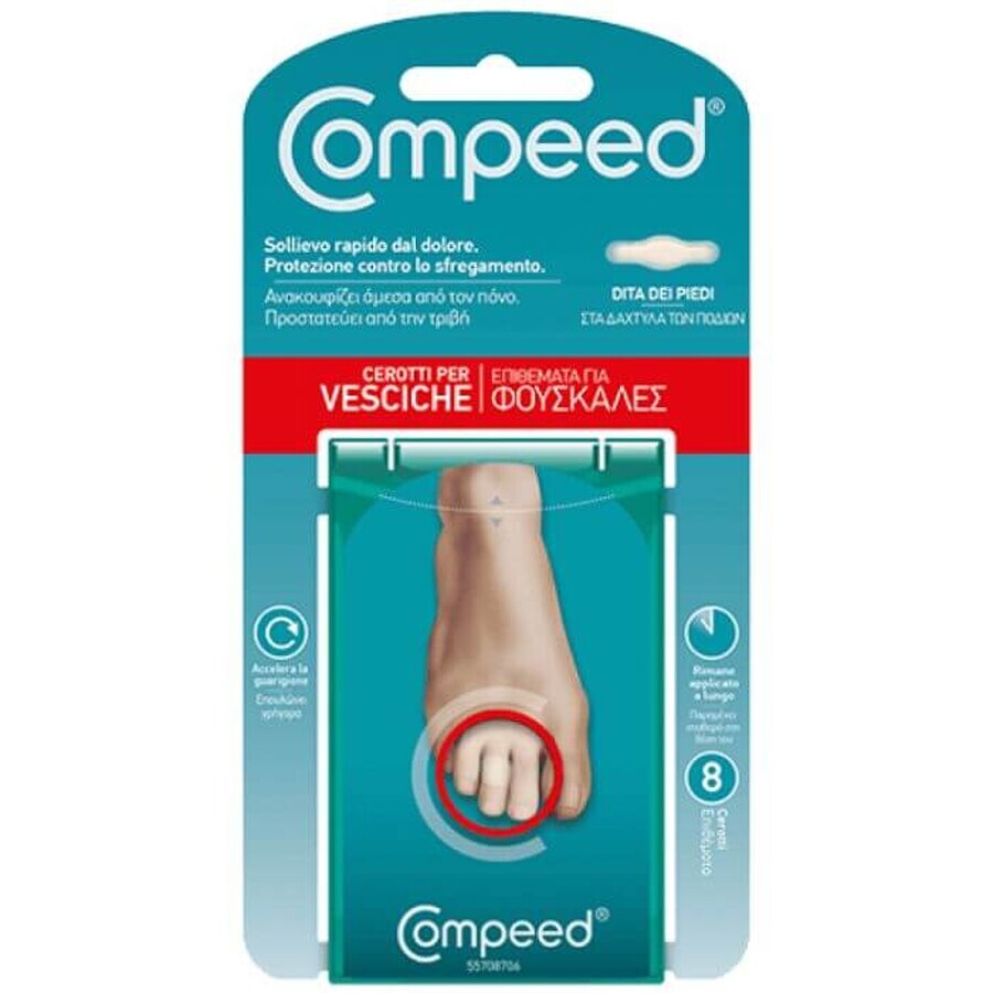 Cerotti blister interdigitali Blister Toes, 8 pezzi, Compeed