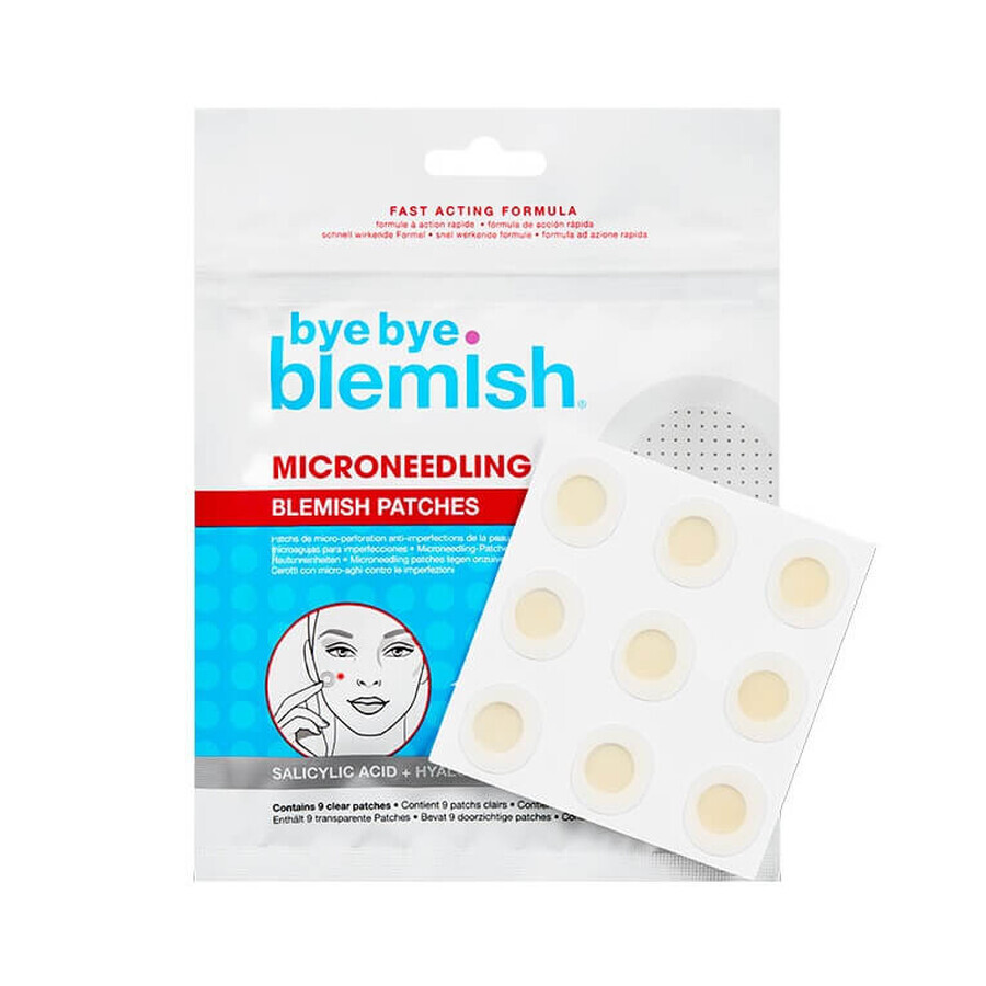 Plasturi pentru cosuri Microneedling BBB16400, 9 bucati, Bye Bye Blemish