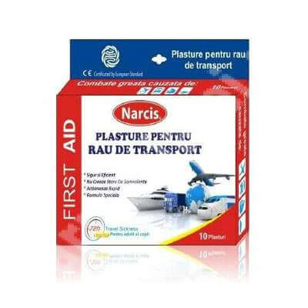 Plasturi pentru rău de transport, 10 bucăți, Narcis