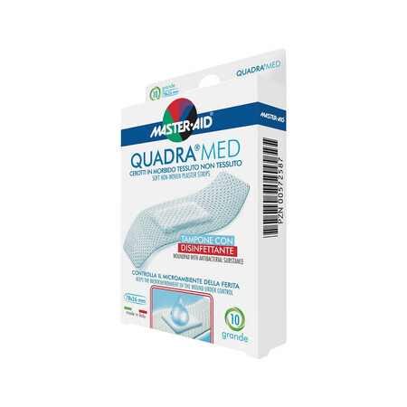 Quadra Med Master-Aid patchs pour peau sensible, 10 pièces, Pietrasanta Pharma