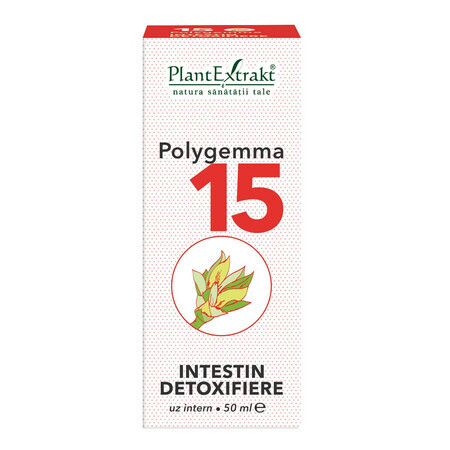 Polygemma 15, Désintoxication de l'intestin, 50 ml, Extraits de plantes