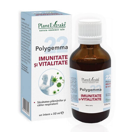 Polygemma 22 Immunité et Vitalité, 50 ml, Extraits de plantes