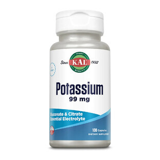 Potassium 99 mg Kal, 100 gélules, Secom