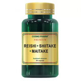 Premium Reishi Shitake Maitake, 30 gélules, Cosmopharm