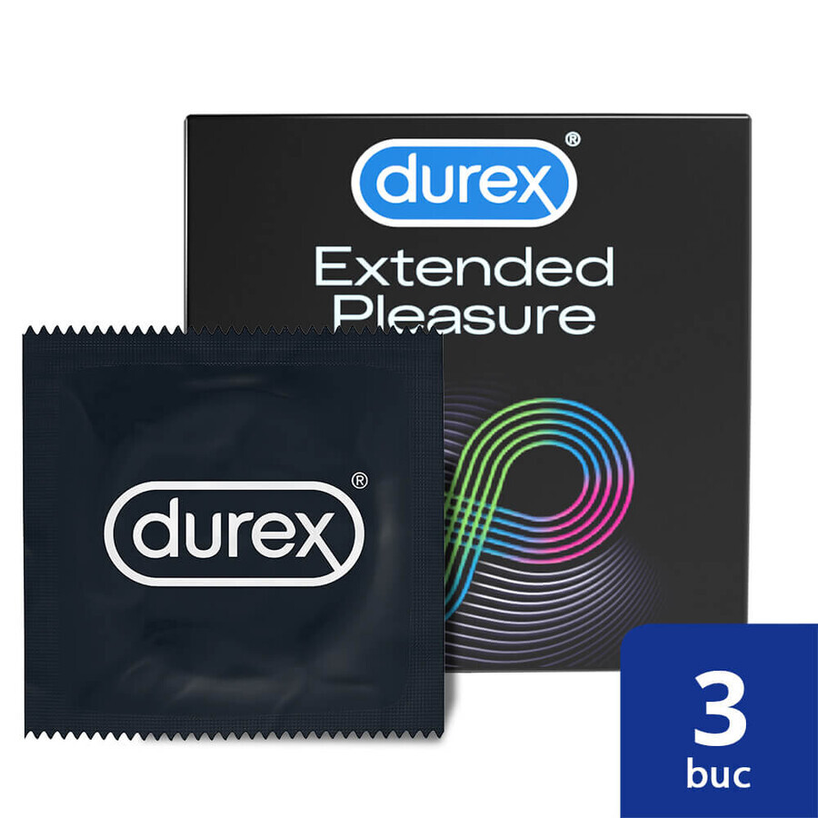Prezervative Extended Pleasure, 3 pièces, Durex