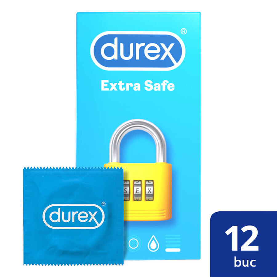 Préservatif Extra Safe, 12 pièces, Durex