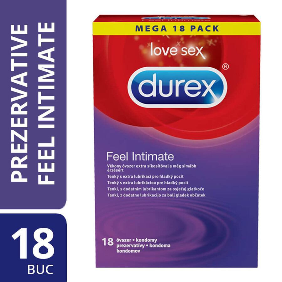 Préservatif Feel Intimate, 18 pièces, Durex