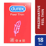 Preservativi Feel Thin, 18 pezzi, Durex