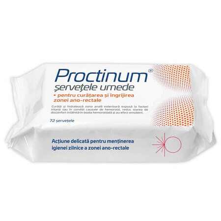 Proctinum lingettes humides pour l'hygiène anorectale, 72 pièces, Zdrovit