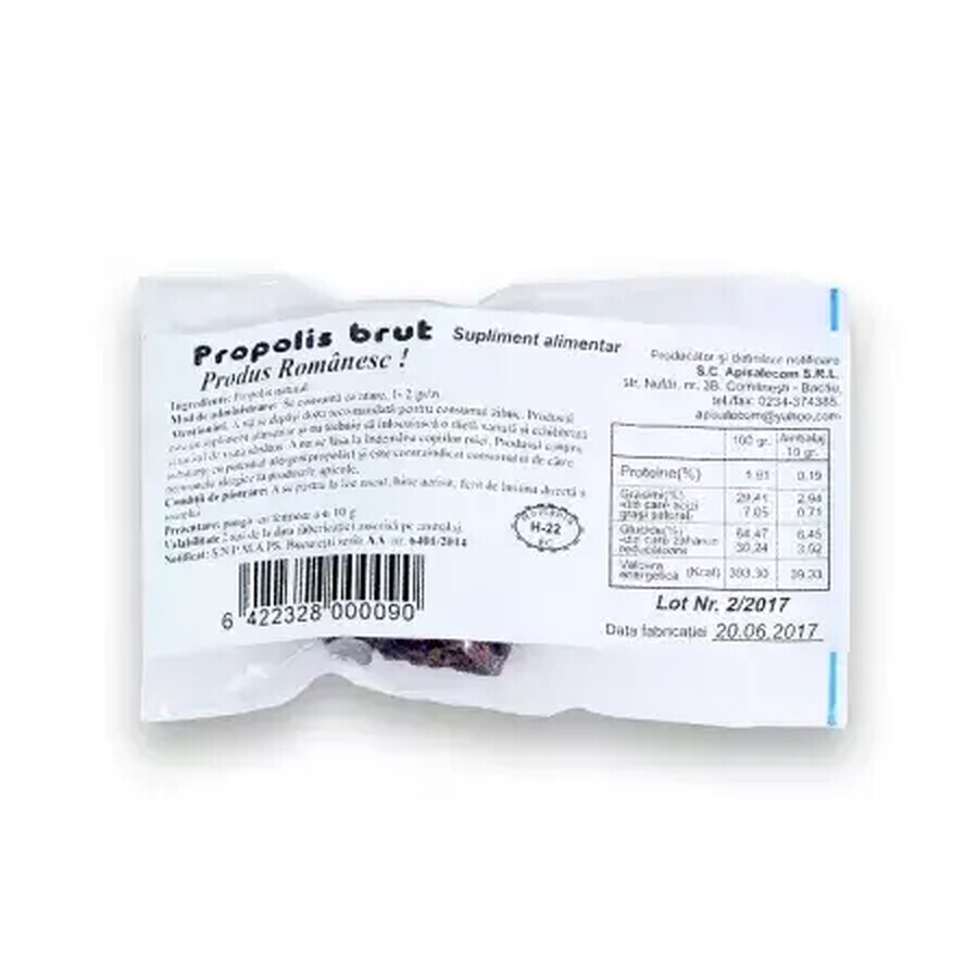 Propolis brute, 10 g, Apisalecom