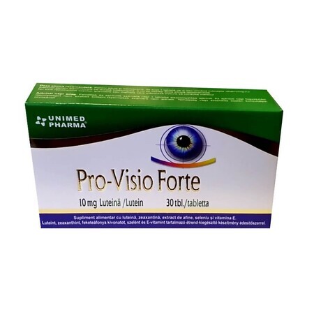 Pro-Visio Forte 10mg lutéine, 30 comprimés, Unimed Pharma