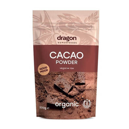 Poudre de cacao biologique, 200 g, Dragon Superfoods