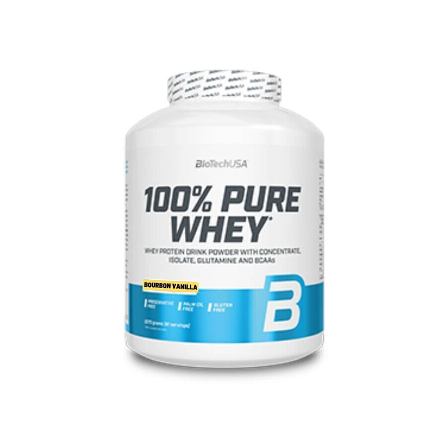 100% Pure Whey BioTech USA, Bourbon Vanilla, 2270 g