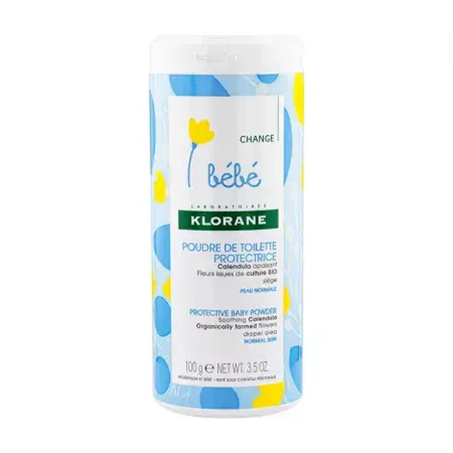 Poudre protectrice pour bébé, 100 g, Klorane Baby