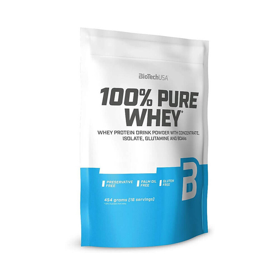 100% Pure Whey Unflavoured Protein Powder, 454 g, BioTech USA