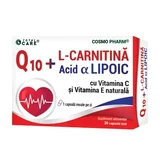 Q10+L-Carnitine en Liponzuur, 30 capsules, Cosmopharm