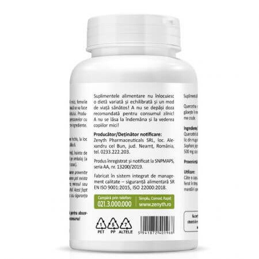 Quercetin 500 mg, 90 capsule, Zenyth